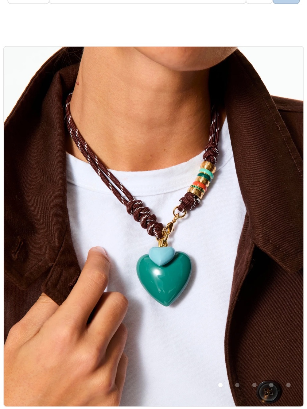 NWOT Roxanne Assoulin The Super Size Happy Cord Necklace - Picture 5 of 7